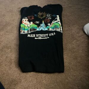 Main Street U.S.A. Black Short Sleeve Tee